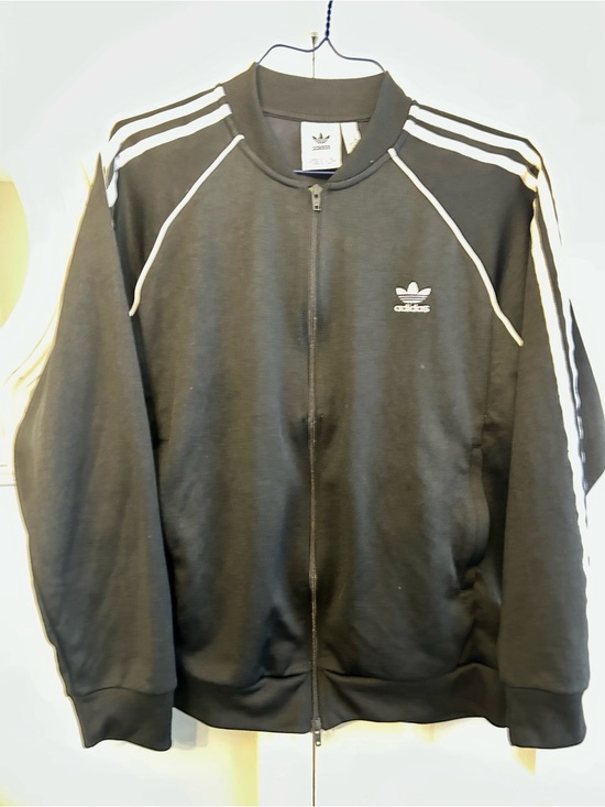 adidas Other - adidas Black Track Jacket with White Stripe Accents